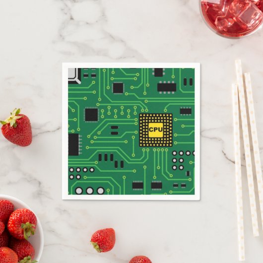 Computer Nerd Circuit Board CPU I Servet (Insitu)