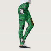 Computer Nerd Circuit Board CPU Leggings (Rechts)