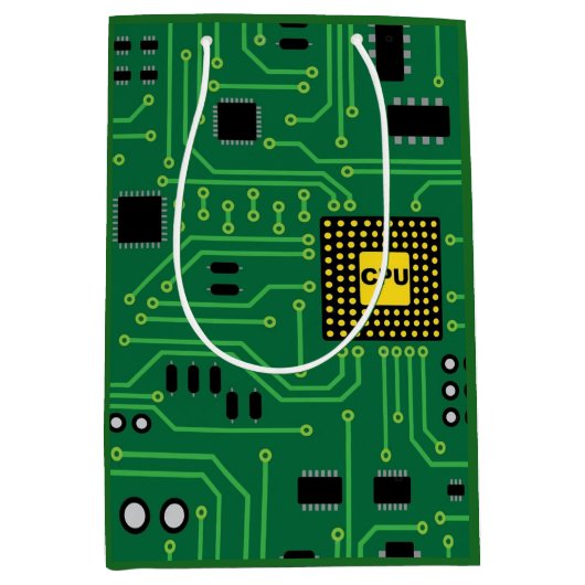 Computer Nerd Circuit Board                   CPUI Medium Cadeauzakje (Voorkant)