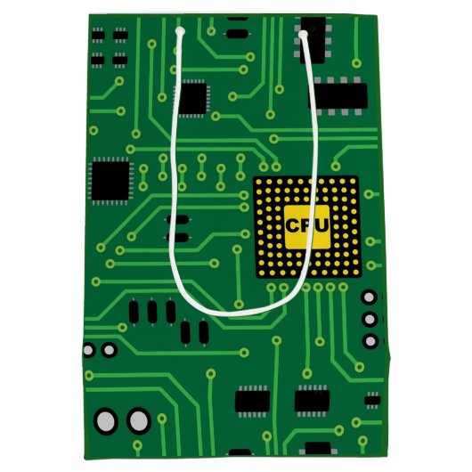 Computer Nerd Circuit Board                   CPUI Medium Cadeauzakje (Achterkant)