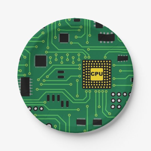 Computer Nerd Circuit Board                   CPUI Papieren Bordje (Voorkant)