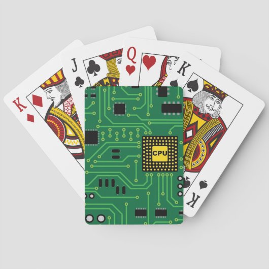Computer Nerd Circuit Board                   CPUI Pokerkaarten (Achterkant)