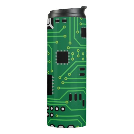 Computer Nerd Circuit Board                   CPUI Thermosbeker (Gedraaid links)