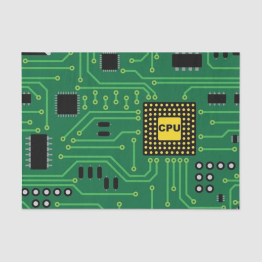Computer Nerd Circuit Board                   CPUI Tissuepapier (Voorkant)