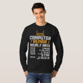 Computer Nerd  Computer Engineer  Computer Hourly  T-shirt (Voorkant volledig)