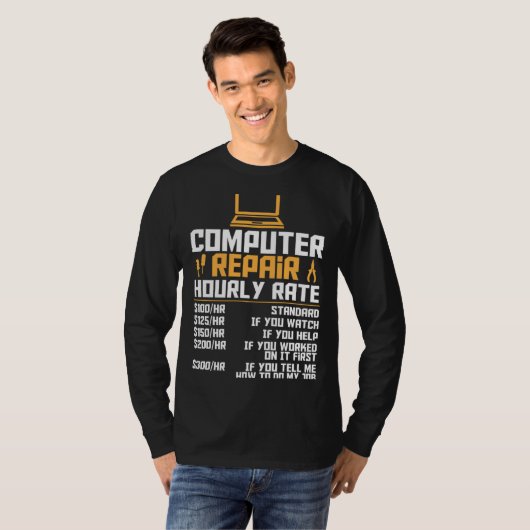 Computer Nerd  Computer Engineer  Computer Hourly  T-shirt (Voorkant volledig)
