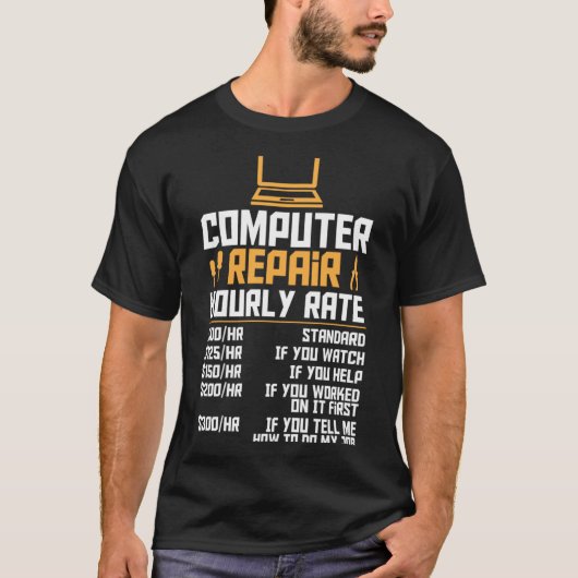 Computer Nerd Computer Engineer Computer Uur T-shirt (Voorkant)