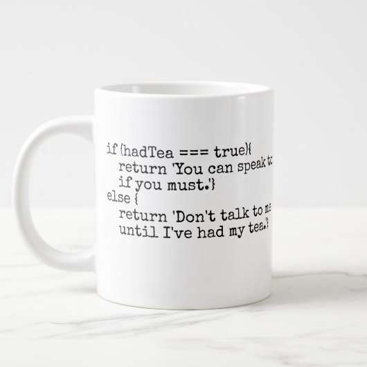 Computer Nerd IT tech geek humor tea Extra Grote Beker (Links)