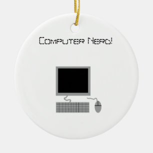 Computer Nerd Keramisch Ornament