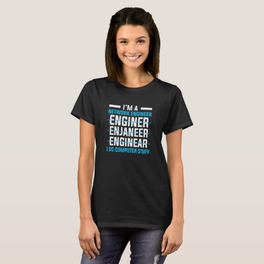 Computer Network Engineering Network Engineer 3 T-shirt (Voorkant volledig)