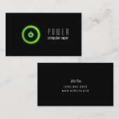 Computer, PC, Visitekaartje voor reparatie van lap (Voorkant / Achterkant)