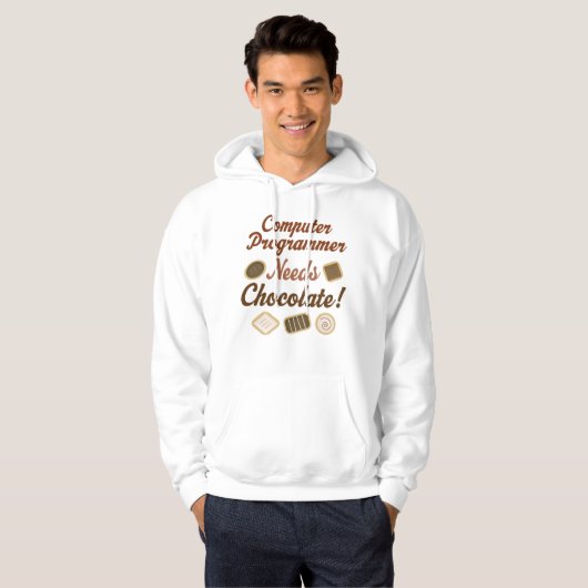 Computer Programmer Chocolate Hoodie (Voorkant volledig)