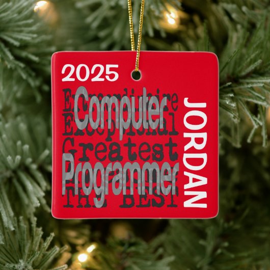 Computer Programmer Extraordinaire CUSTOM Keramisch Ornament (Boom)