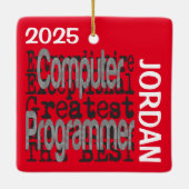 Computer Programmer Extraordinaire CUSTOM Keramisch Ornament (Achterkant)