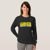 Computer Programmer Nerd Ctrl C Plakken Humor kopi T-shirt (Voorkant volledig)