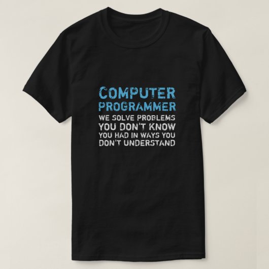 Computer Programmeur Grappig T-shirt (Design voorkant)