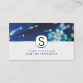 Computer Programmeur IT vaardigheden Fiber Optic L Visitekaartje (Voorkant)