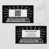 computer qr-code visitekaartje (Voorkant / Achterkant)
