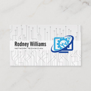 Computer Repair-Logo technicus Visitekaartje