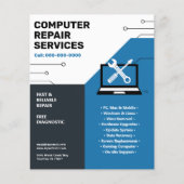 Computer Repair Services Blue Flyer (Voorkant)