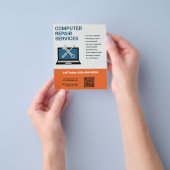 Computer Repair Services Orange Flyer (Hand)