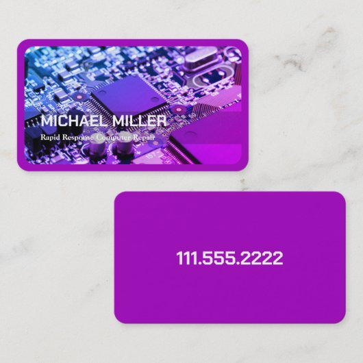 Computer Repair Tech Company Visitekaartje (Voorkant / Achterkant)