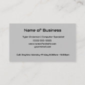 Computer Repair Visitekaartje (Achterkant)