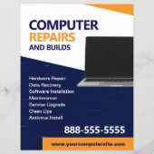 Computer Repairs and Maintenance Flyer Template (Voorkant)