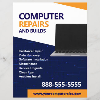 Computer Repairs and Maintenance Flyer Template
