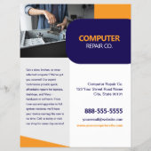 Computer Repairs and Maintenance Flyer Template (Achterkant)