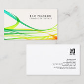 Computer Reparatie Kleurrijke Abstracte FlowingStr Visitekaartje (Voorkant / Achterkant)