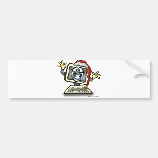 Computer Santa Bumpersticker (Voorkant)