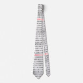 Computer Science Binary (Black and Red) Stropdas (Voorkant)