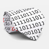 Computer Science Binary (Black and Red) Stropdas (Opgerold)