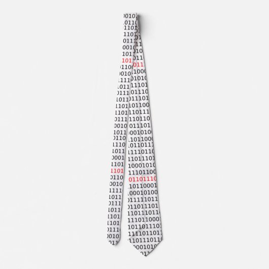 Computer Science Binary (Black and Red) Stropdas (Achterkant)