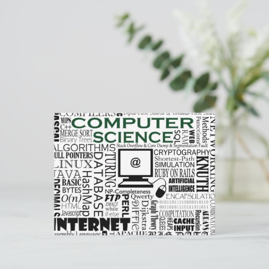 Computer Science briefkaart (Staand voorkant)