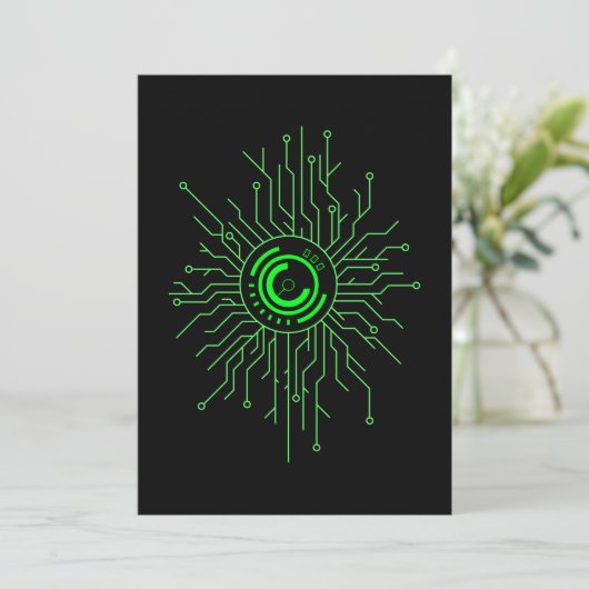 Computer Science Circuit Board Kaart (Staand voorkant)