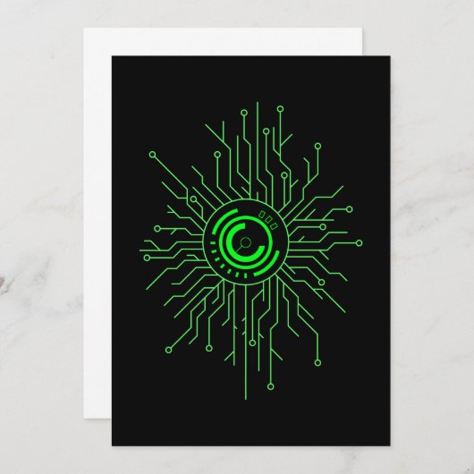 Computer Science Circuit Board Kaart (Voorkant / Achterkant)