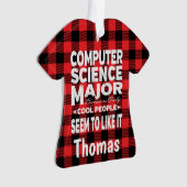 Computer Science College Major People Red Pset Ornament (voorkant)