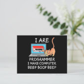 Computer Science IT Computer Cat Funny Gezegde Gif Briefkaart (Staand voorkant)