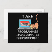 Computer Science IT Computer Cat Funny Gezegde Gif Briefkaart (Voorkant / Achterkant)