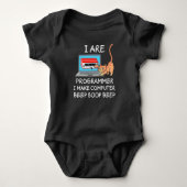 Computer Science IT Computer Cat Funny Gezegde Gif Romper (Voorkant)
