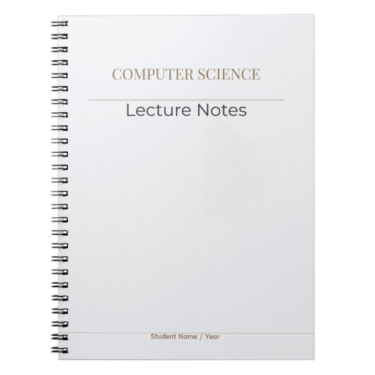 Computer Science Notitieboek – Minimaal Academisch (Voorkant)