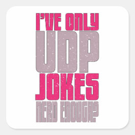 Computer Science Programmer udp Joke Vierkante Sticker