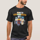 Computer Science Python Coder Eat Code Slaapstand T-shirt (Voorkant)