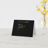 Computer Science Python Programmer Eat Code Slaap Kaart (Gele Bloem)