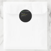 Computer Science Python Programmer Eat Code Slaap Ronde Sticker (Tas)