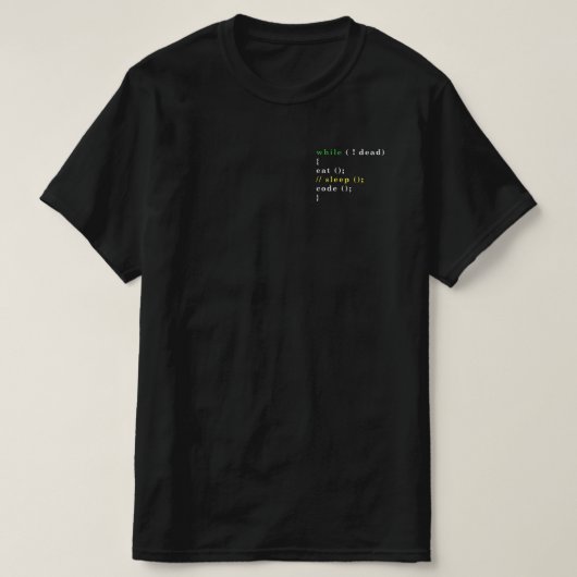 Computer Science Python Programmer Eat Code Slaap T-shirt (Design voorkant)