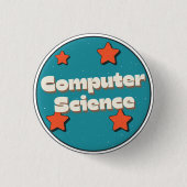Computer Science Ronde Button 3,2 Cm (Voorkant)