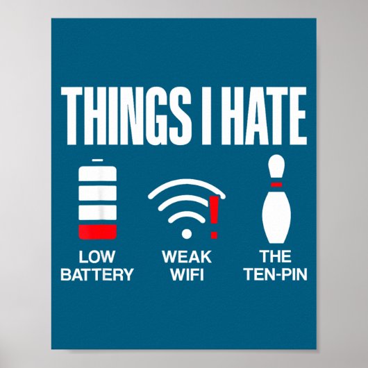 Computer Science Things I Hate Low Battery Weak Sc Poster (Voorkant)